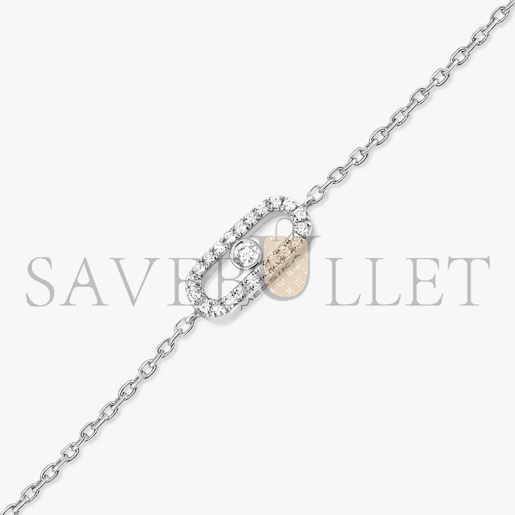 Mes1kaa paris Mes1kaa care(s) pavÉ bracelet white gold d1am0nd bracelet 12075-wg